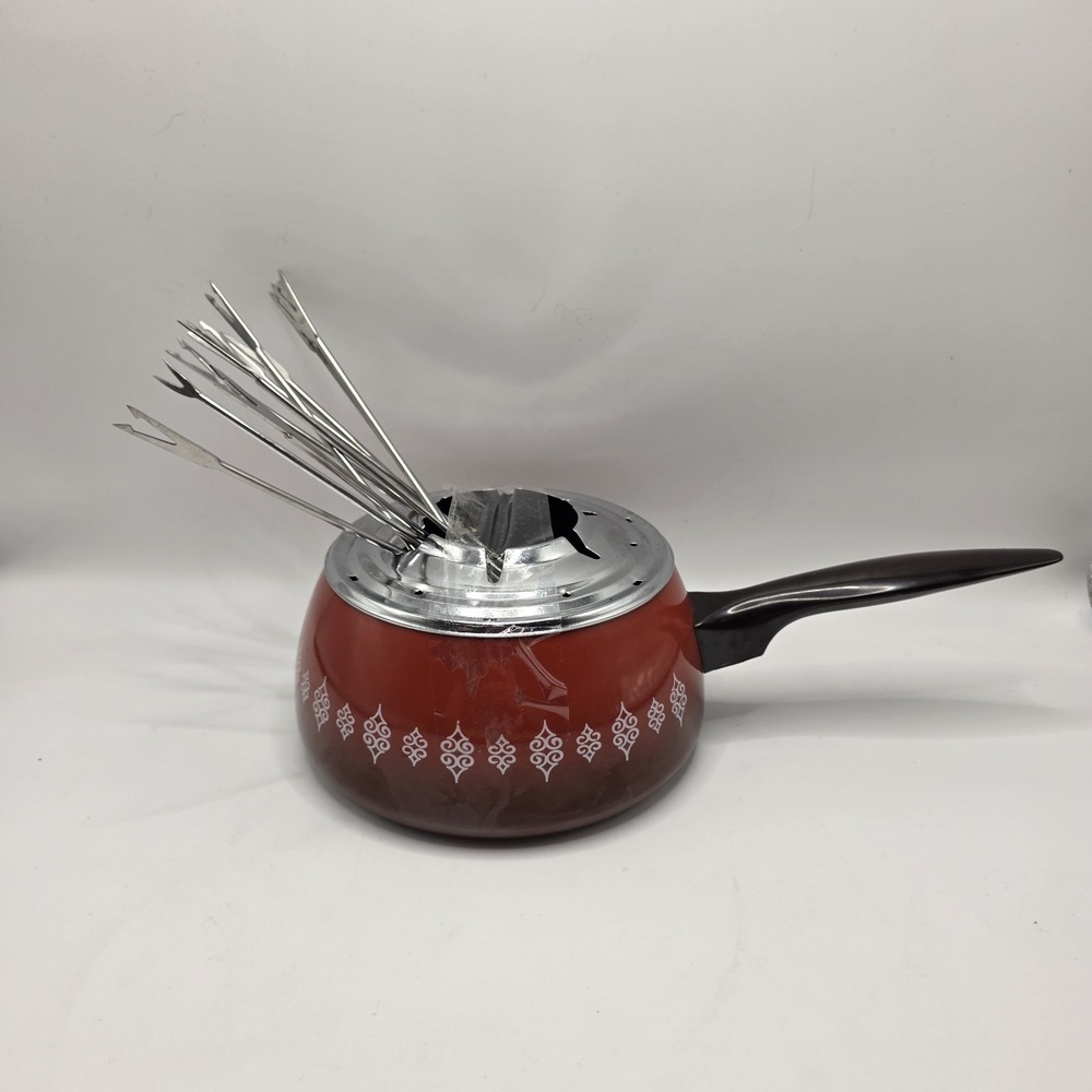Vintage Oster Holiday Cheese Fondue Set  - Culinary Dessert Cook‎ Book